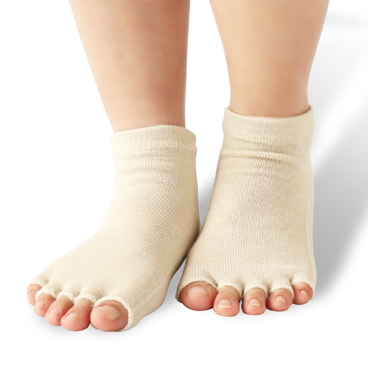 絹屋 指先 あき 5本指 靴下 シルク 5本指ソックス 5本指ソックスレディース くるぶし丈 ソックス 無地 日本製 プレゼント ギフト | 絹屋 | 02