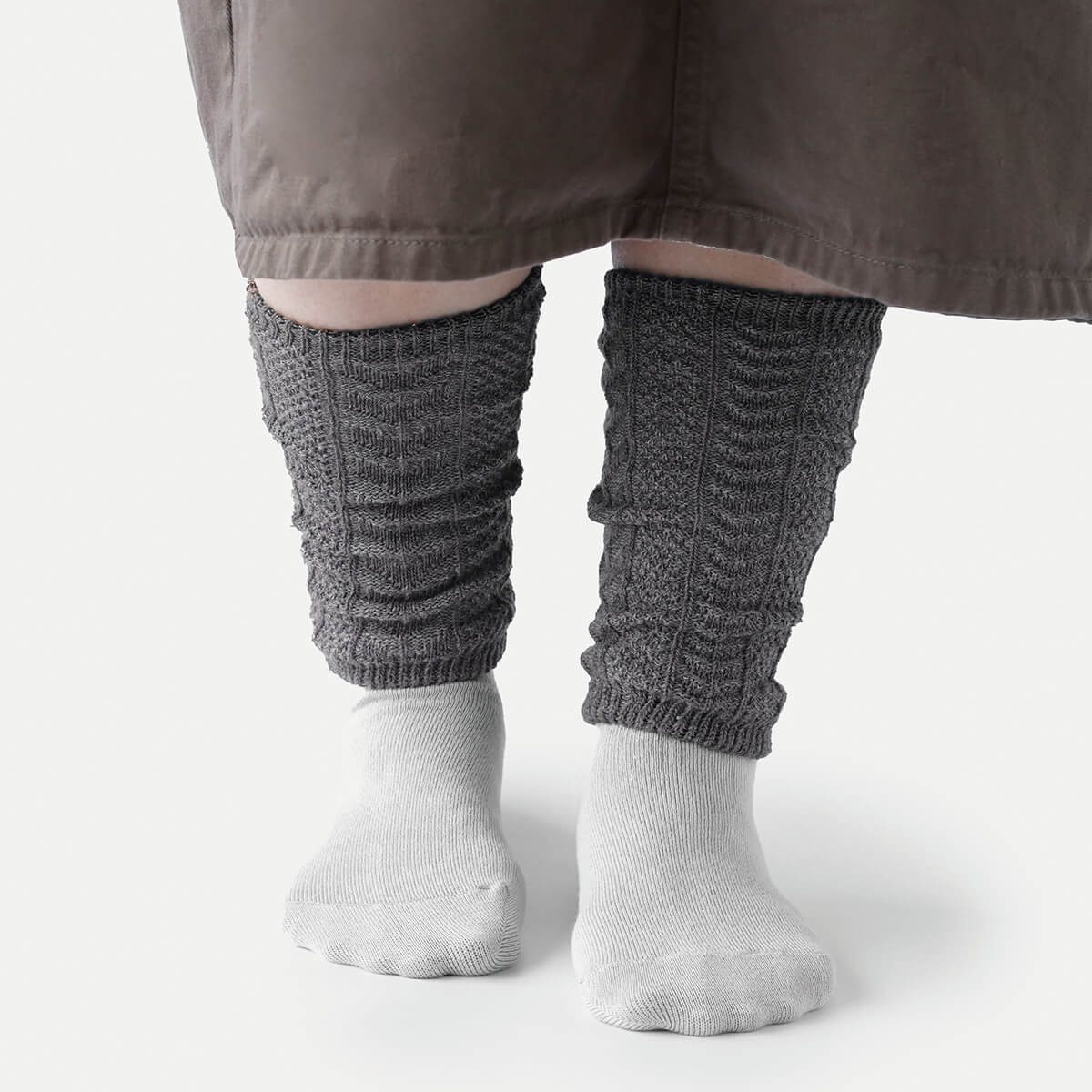 絹屋 内側 シルク 2重編み チクチク しにくい ウール レッグウォーマー 日本製 足 冷え 厚手 レディース 冷えとり ギフト | 絹屋 | 02
