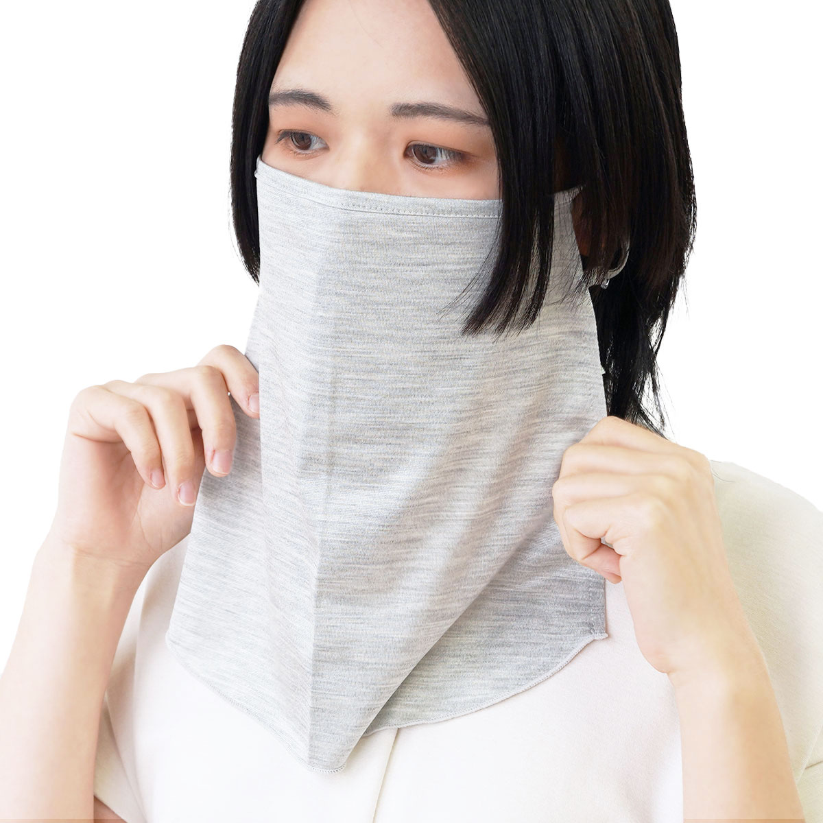 フェイスカバー uv シルク  接触冷感 絹屋 レディース 爆買 | 絹屋 | 01