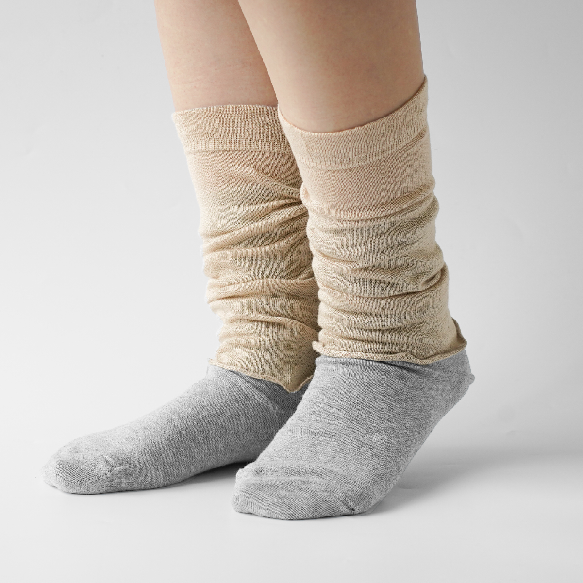 極暖 シルク 薄手レッグウォーマー 絹屋 絹 日本製 レッグ ウォーマー 温活 冷えとり 冷え対策 プレゼント ギフト 防寒 薄手 軽い | 絹屋 | 03