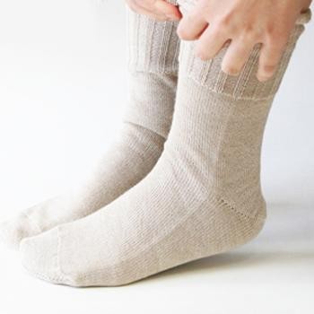 絹屋 靴下 重ね履き 4足目 ウール レディース 女性用 冷えとり 暖かい