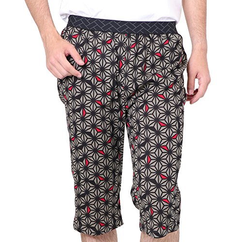 涼綿 ステテコ 特価 和柄 メンズ 男性用 ユニセックス 冷感 パンツ 部屋着 和装 ルームウエア コットン クレープ 高島ちぢみ 日本製 | 絹屋 | 04