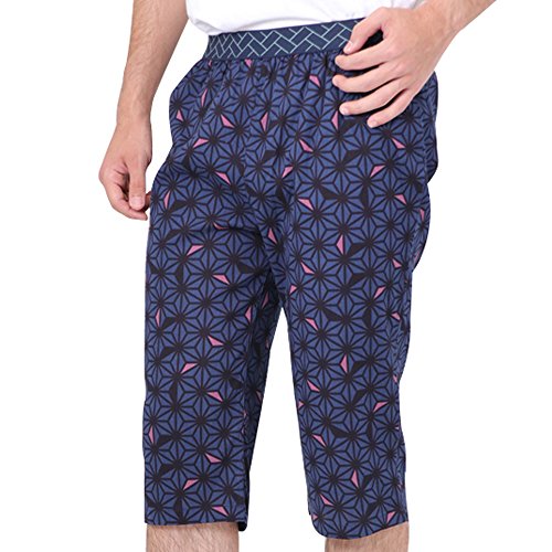 涼綿 ステテコ 特価 和柄 メンズ 男性用 ユニセックス 冷感 パンツ 部屋着 和装 ルームウエア コットン クレープ 高島ちぢみ 日本製 | 絹屋 | 05