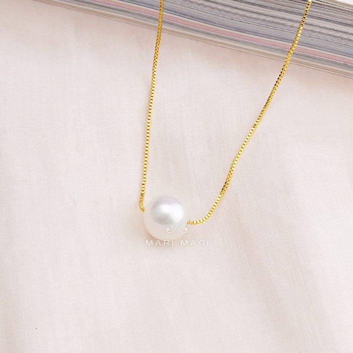 パールネックレス 一粒 10mm 18金 大粒 冠婚葬祭 葬式 結婚式 フォーマル パーティー アコヤ貝 レディース ピンクゴールド ホワイトゴールド 長さ調整可能 |  | 03