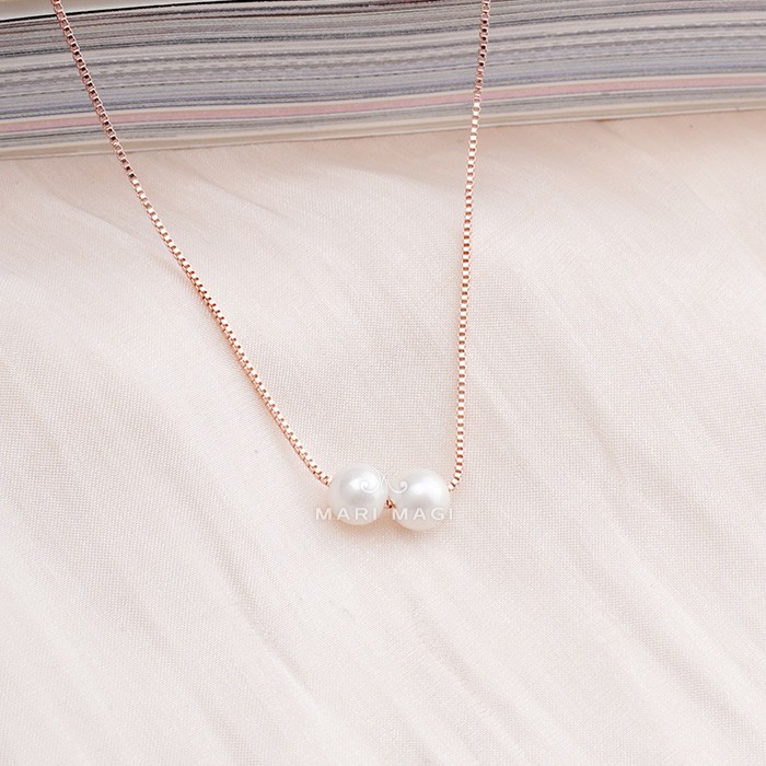 パールネックレス 二粒 8mm 18金 大粒 冠婚葬祭 葬式 結婚式 フォーマル パーティー アコヤ貝 パール レディース ピンクゴールド ホワイトゴールド 長さ調整可能 |  | 02