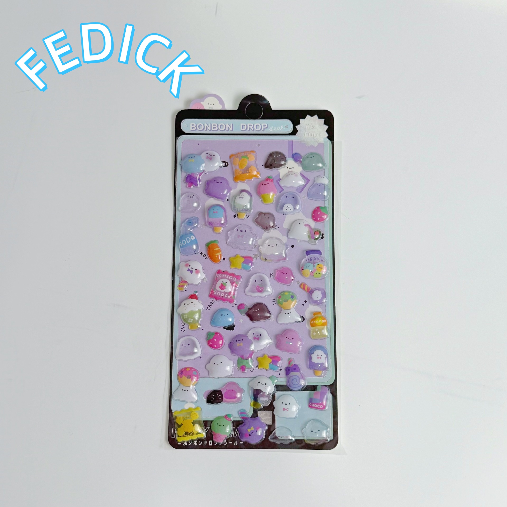 パンダ カピバラ ボンボンドロップシール ミニ 立体 キラキラ 小物デコ