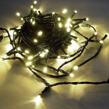 シャインライト100球（グリーンコード）/LEDシャンパンゴールド