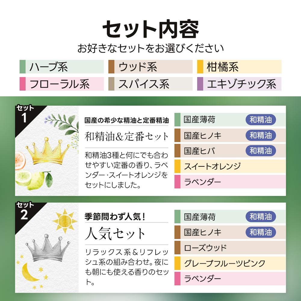 feellife（アロマ） アロマオイル セット 選べる20種 5ml 5本