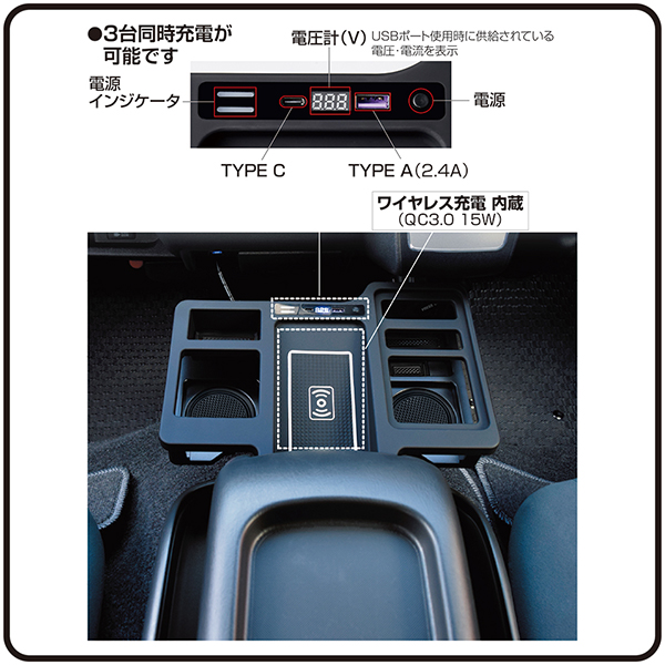 ブリブリ座衛門ハイエース　200系ワイド　ワークヴォックスセンターテーブル avanzar-luxstyle_200-hgw