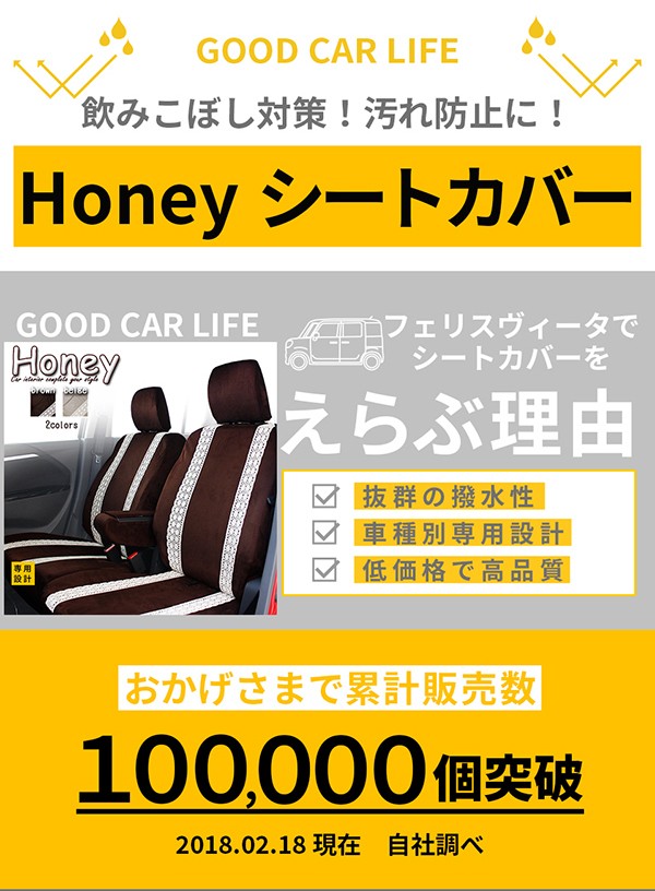 タント専用シートカバー ハニー LA650/600系 撥水 送料無料 ブラウン