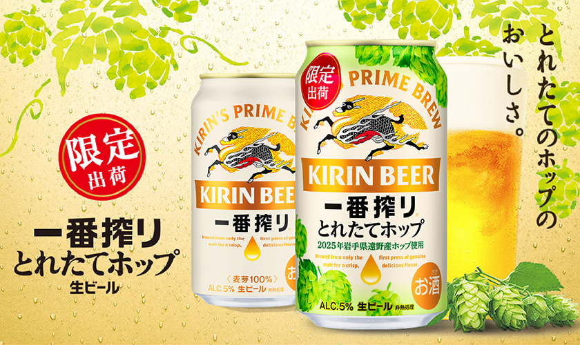 一番搾り 期間限定 ビール キリン とれたてホップ 生ビール 350ml 缶