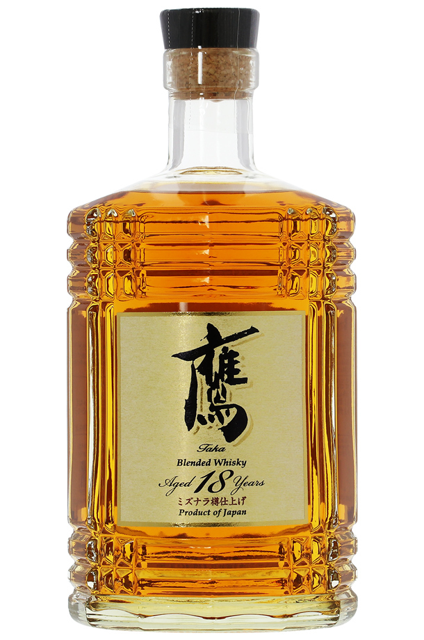 ウイスキー 南アルプスワインアンドビバレッジ 鷹 18年 ミズナラ樽仕上げ 43度 箱なし 700ml 洋酒 18年 ミズナラ樽仕上げ