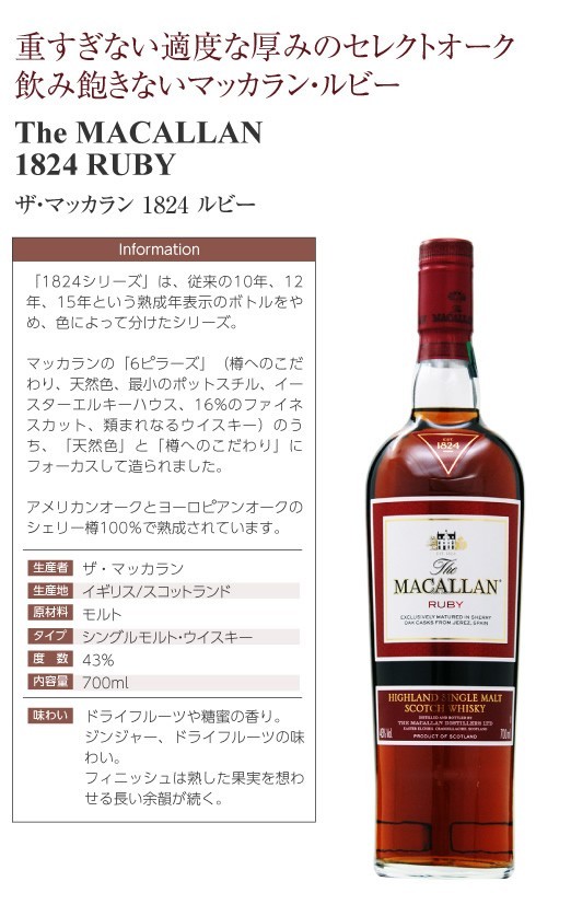 ウイスキー ザ マッカラン 14 ルビー 43度 ギフトボックス 700ml シングルモルト 洋酒 Whisky Www Mohmmadiyon Com