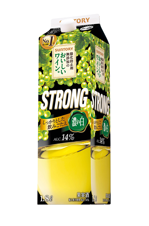 白ワイン 国産 サントリー 酸化防止剤無添加のおいしいワイン。 ストロング 濃い白 1.8L紙パック 6本 1ケース 包装不可 他商品と同梱不可  :aaa0192:フェリシティー ビアウォーター - 通販 - Yahoo!ショッピング