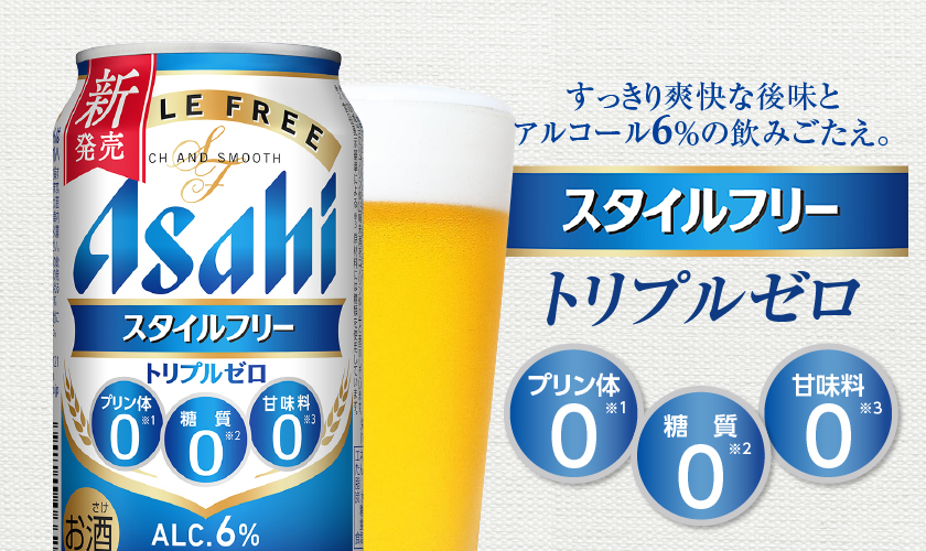 アサヒ スタイルフリー トリプルゼロ 350ml 缶 24本 1ケース 送料無料