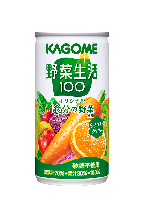 野菜生活100 カゴメ 野菜生活 100 オリジナル 190g 缶 30本×3ケース