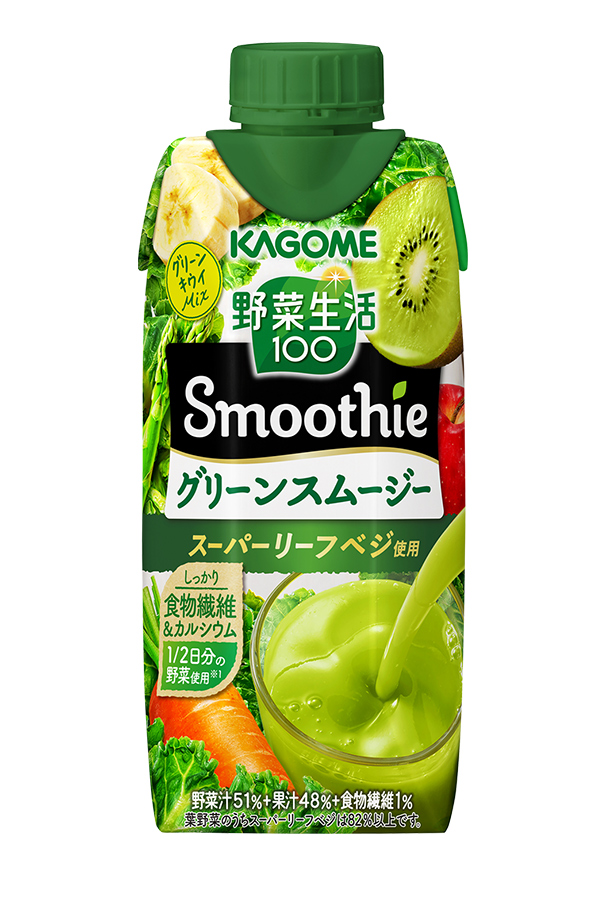 激安正規品 カゴメ 野菜生活100 Smoothie グリーンスムージー グリーンキウイMix 1000g LLプリズマ容器 紙パック 6本 1ケース 送料無料 カゴメ 野菜生活100 Smoothie (スムージー) グリーンスムージーMix 330ml×12本 食物繊維