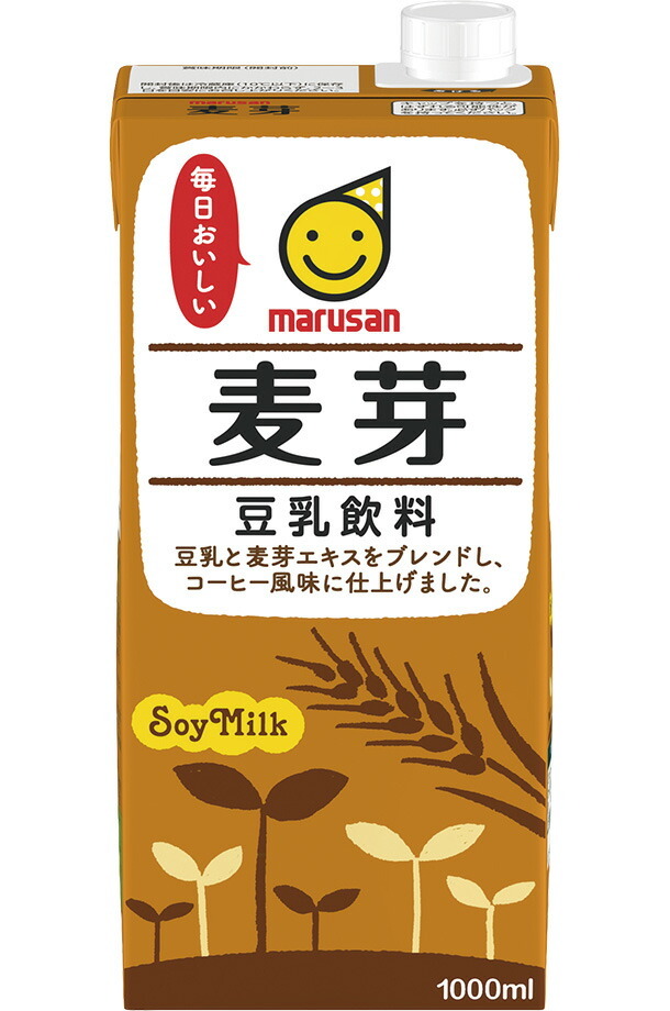 マルサン 豆乳飲料 麦芽 1L 紙パック 6本×3ケース（18本） 送料無料（一部地域除く） :mar0036-3:フェリシティー ビアウォーター  - 通販 - Yahoo!ショッピング