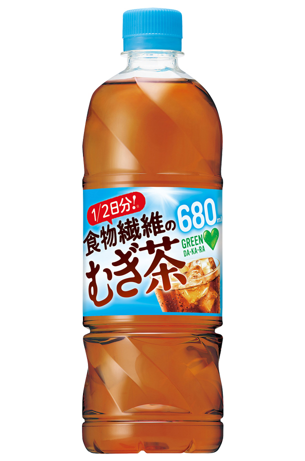 サントリー グリーン ダカラ 1/2日分！食物繊維のむぎ茶 680ml