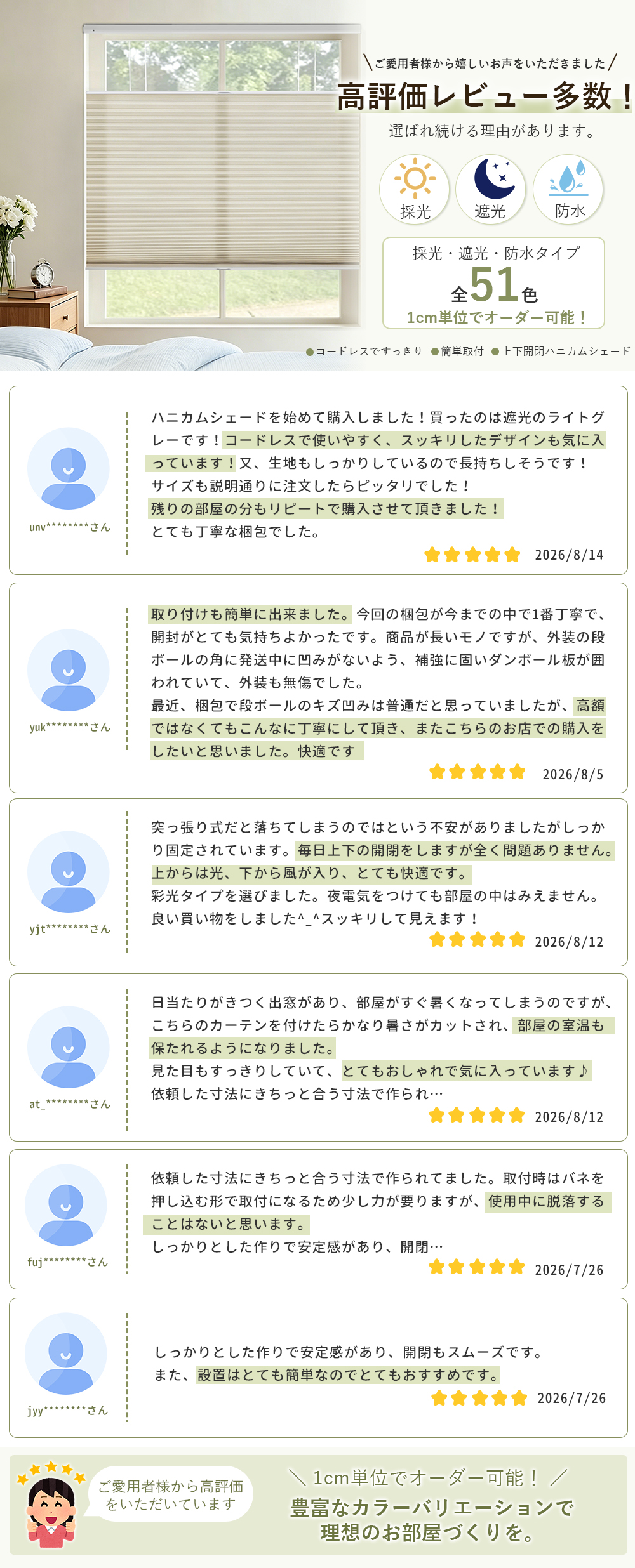 先着6枚クーポン!ハニカムシェード つっぱり ...の詳細画像1