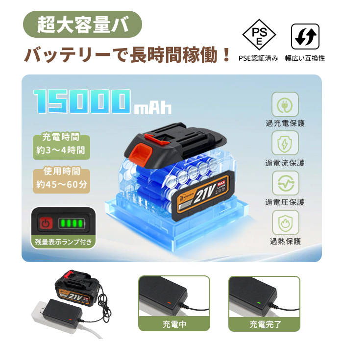 クーポン多数★レシプロソー 電動のこぎり 充電式 チェーンソー 小型コードレス 無段変速 金工木工 電動レシプロソー 電動ノコギリ 充電式のこぎり 電気のこぎり |  | 13