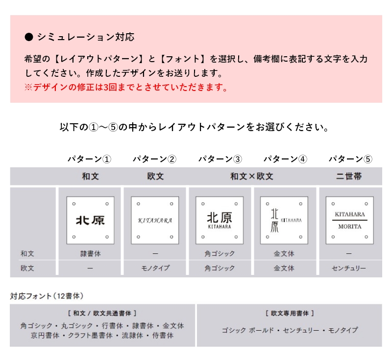 機能門柱FW 照明なし プレイン ステンレスサイン シミュレーション対応