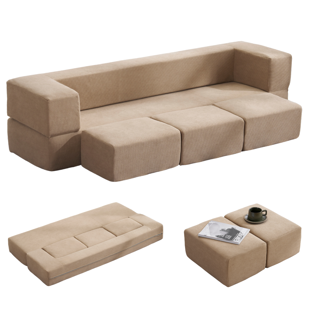 ソファー ソファベッド 最大5人掛け 高反発ウレタン フロアソファ