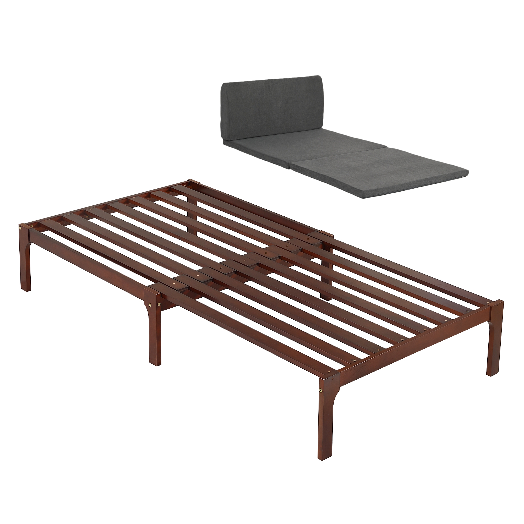 ディベッド 伸長式ベッド 耐荷重150kg ソファベッド シングル 天然木