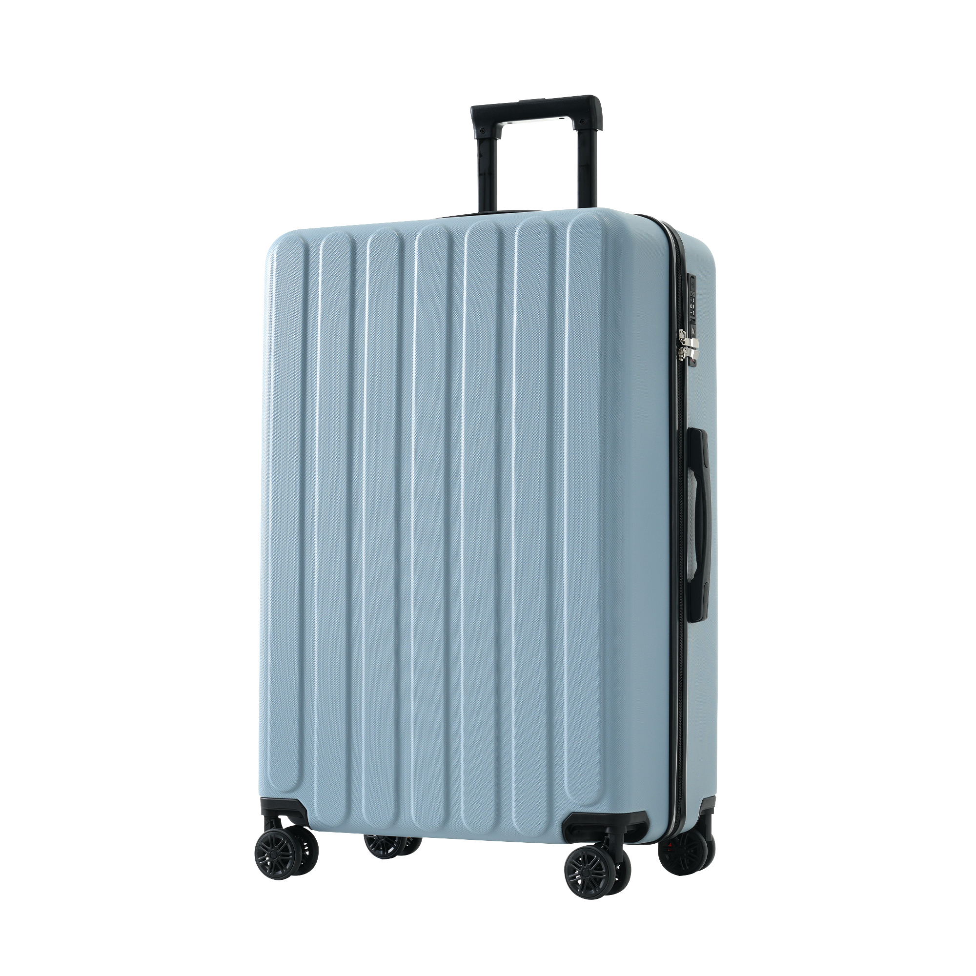 スーツケース Lサイズ 8~14日 大容量 超軽量 ストッパー付き USBポート付き カップホルダー付き キャリーケース TSAロック 旅行 軽い おしゃれ 大型 TANOBI｜felizlar｜04