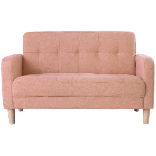 【全店5％OFFクーポン配布中】ソファー 2人掛け 肘付き 天然木脚 簡単組み立て 2WAY ファブリック PUレザー おしゃれ 北欧スタイル ソファベッド かわい