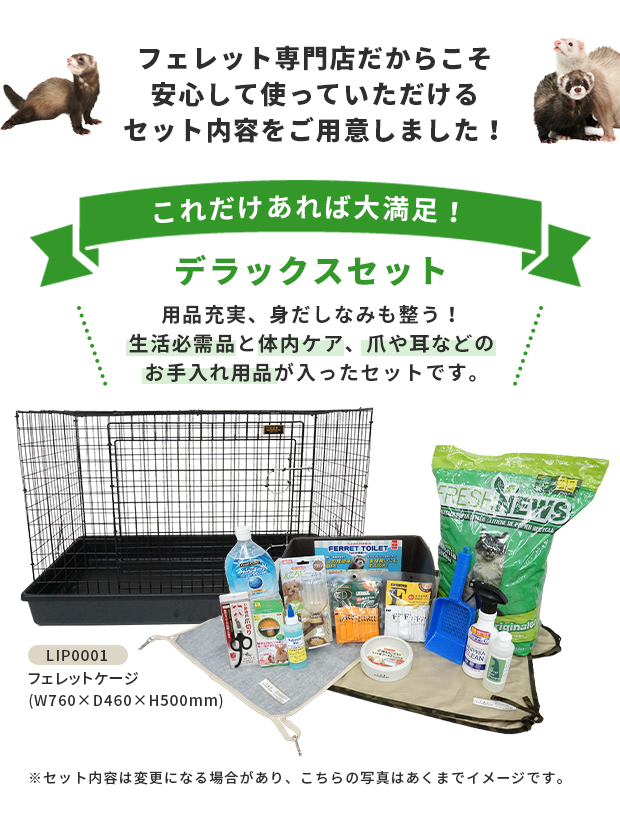 フェレット 飼育セット 送料無料 フェレット飼育セット フェレットケージ付き デラックス16点セット！ お買い得 フェレット サークル ケージ ゲージ  : deluxe2022 : フェレットワールドヤフーショップ - 通販 - Yahoo!ショッピング