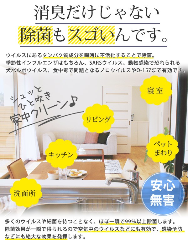 アニピカクリーン除菌消臭の特徴