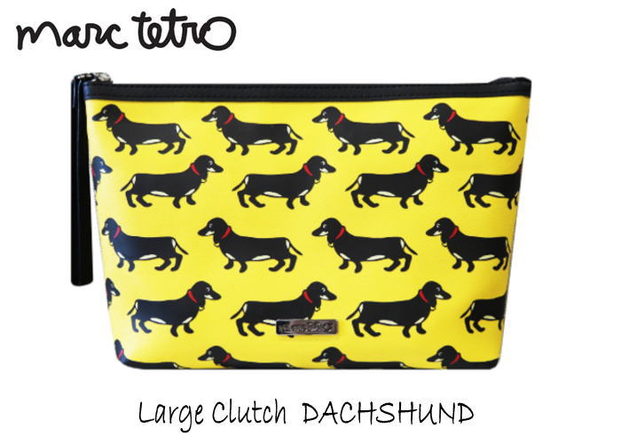 marc tetro マークテトロ クラッチバッグ DACHSHUND ミニチュアダックスフンド ラージクラッチ ポーチ Large Pouch  ミニチュアダックス 角型 黄色 : mt-xlwc04-dac : Ffactory Yahoo!店 - 通販 - Yahoo!ショッピング