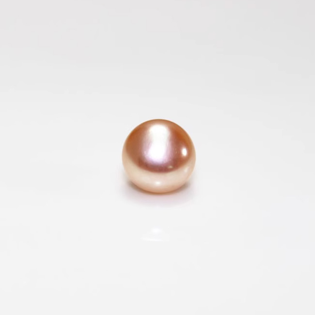 高品質 一粒 9.5mm 淡水パール ボタン 足有り 飾り ホワイト オレンジ