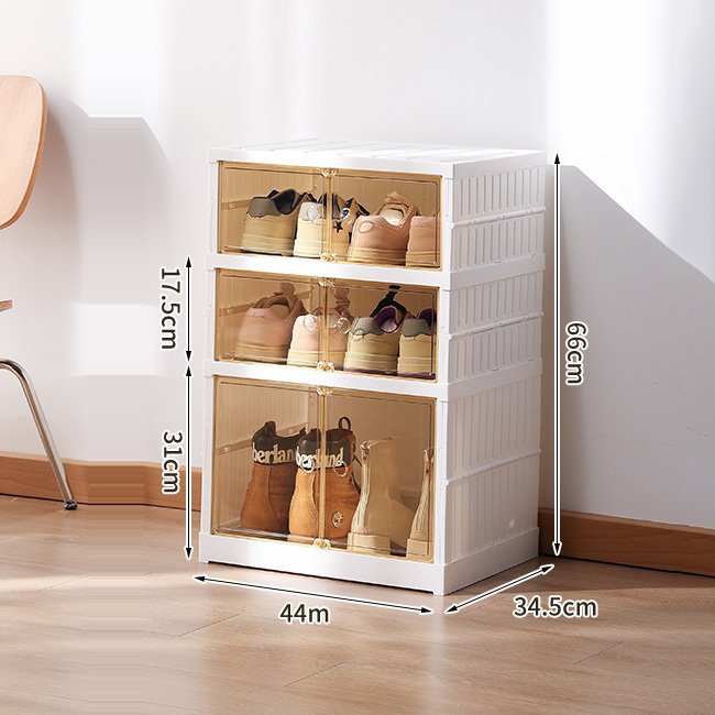 シューズボックス 前開き 中身が見える クリア 2足 4足 6足 8足収納