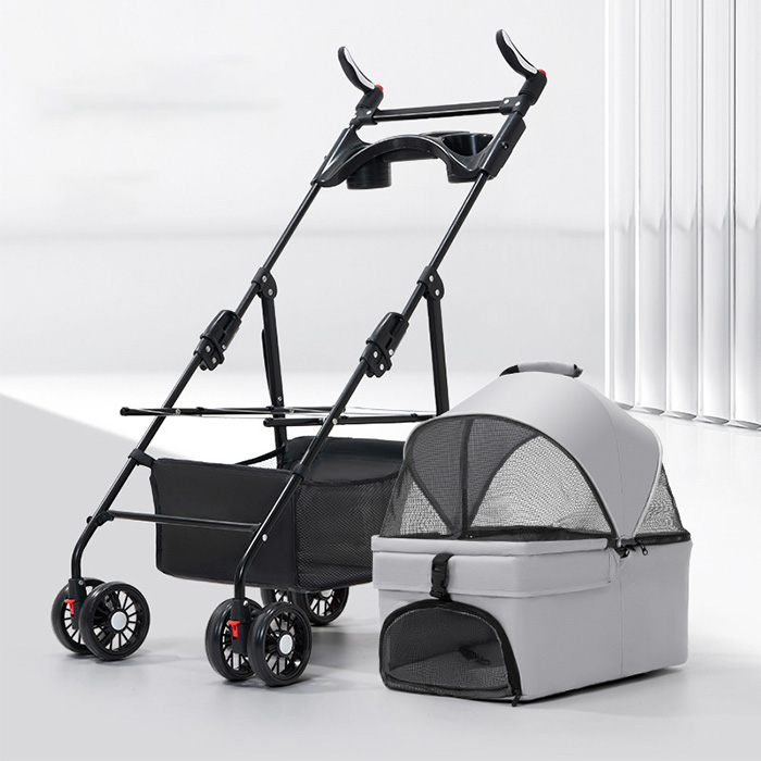 高品質 3WAY 多機能 分離式4輪ペットカート 対面式 ペットキャリー