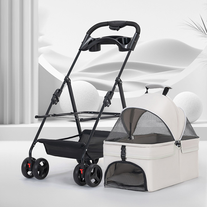 高品質 3WAY 多機能 分離式4輪ペットカート 対面式 ペットキャリー 