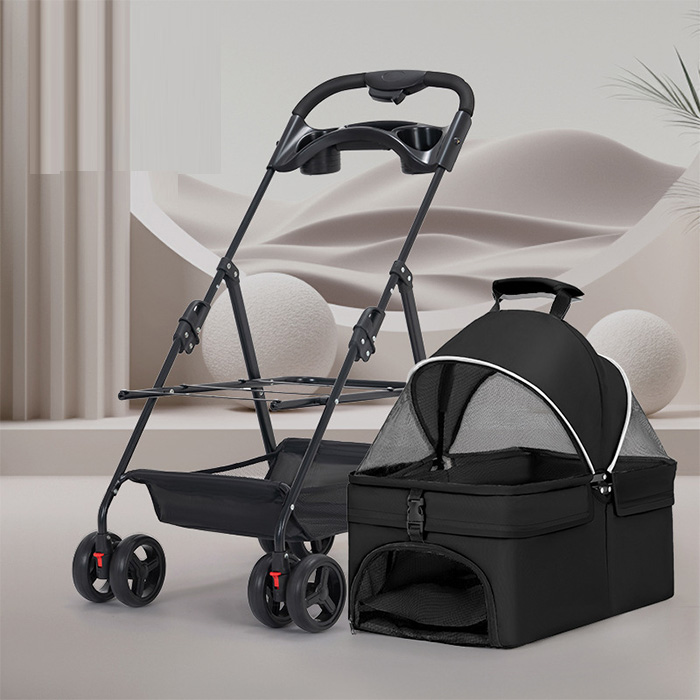 高品質 3WAY 多機能 分離式4輪ペットカート 対面式 ペットキャリー 