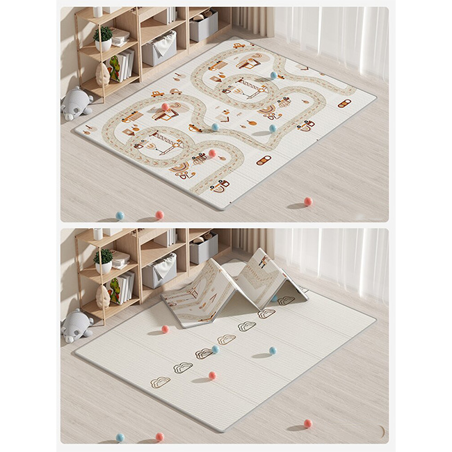 プレイマット 2cm 折りたたみ 床暖房対応 厚手 防水 ノンホルム 200