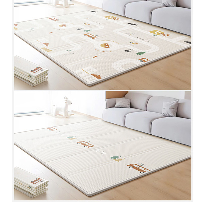 プレイマット ベビーマット 200×180×2cm プレイマット 2cm 折りたたみ 床暖房対応 厚手 防水 ノンホルム 200