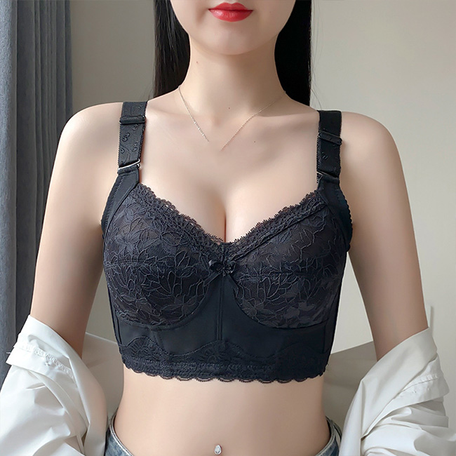 ブラジャー 脇高 補正ブラ 脇肉 補正下着 育乳 谷間 脇高 バストアップ 育乳ブラ 大きいサイズ かわいい レース 横流れ 補正ブラ 姿勢矯正 猫背矯正 | ブランド登録なし | 01