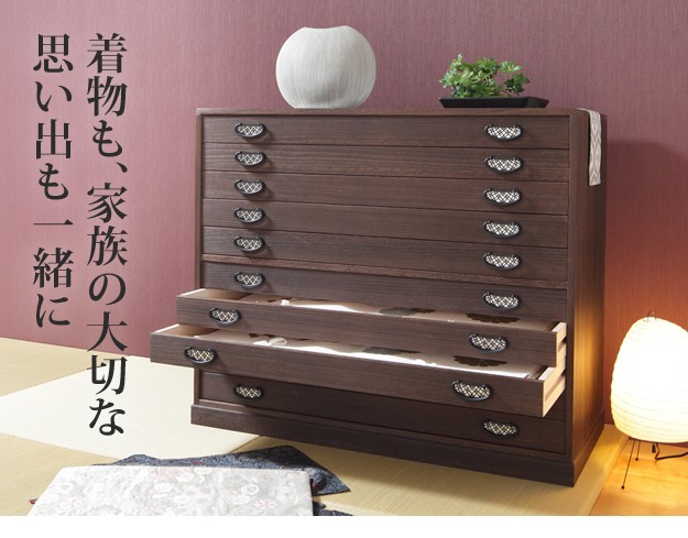 タンス　着物 送料無料】 焼桐着物箪笥 5段 桔梗(ききょう)桐タンス 着物 収納