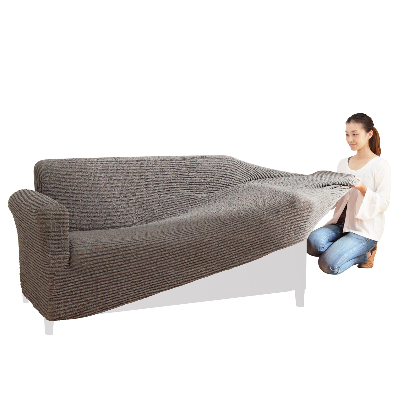 ソファーカバー ストレッチ イタリア製ストレッチフィットソファカバー