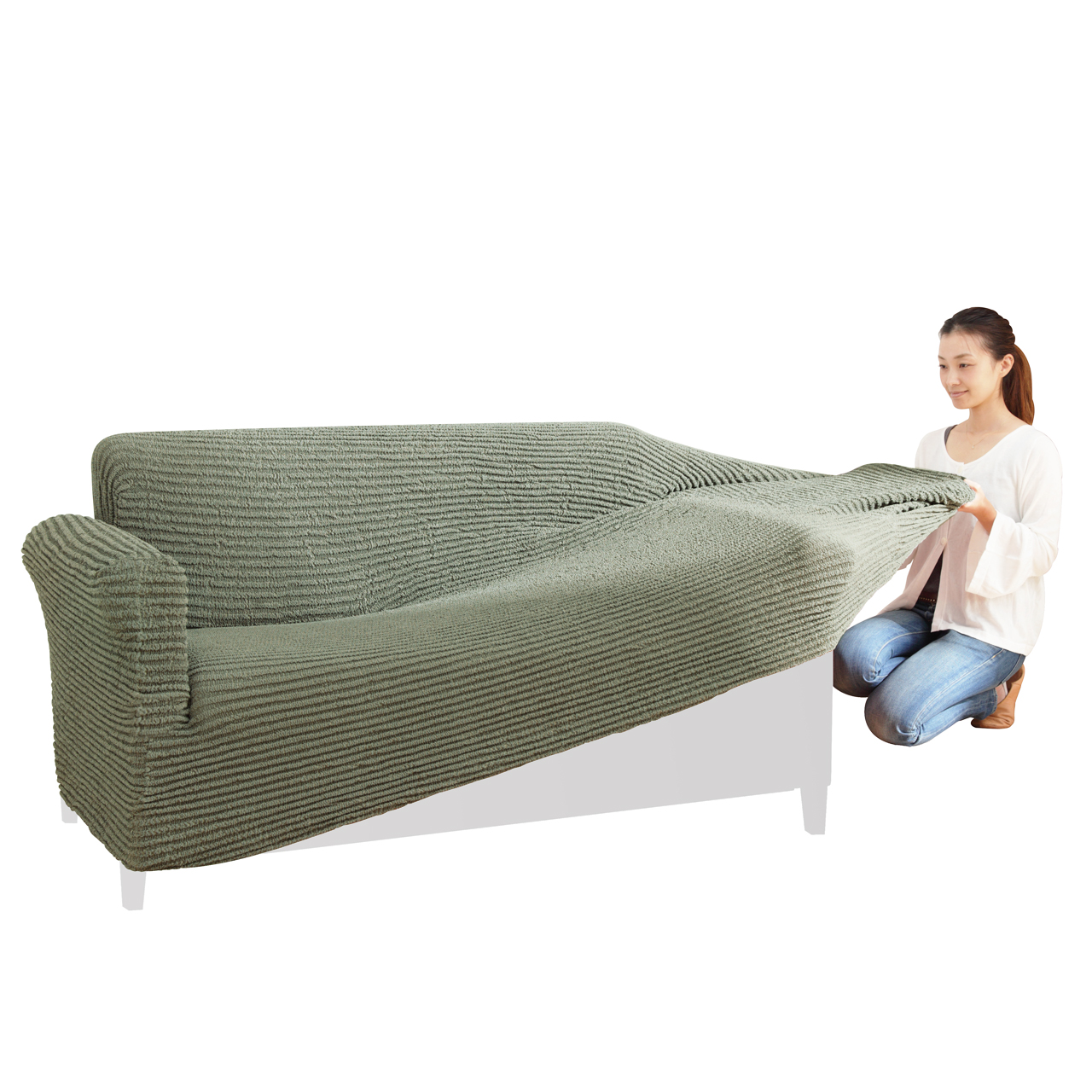 ソファーカバー ストレッチ イタリア製ストレッチフィットソファカバー