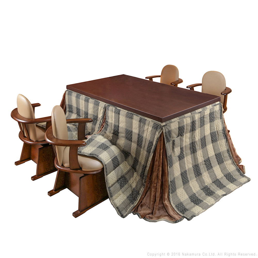 こたつ ダイニングテーブル セット 長方形 6段階 高さ調節 ダイニング