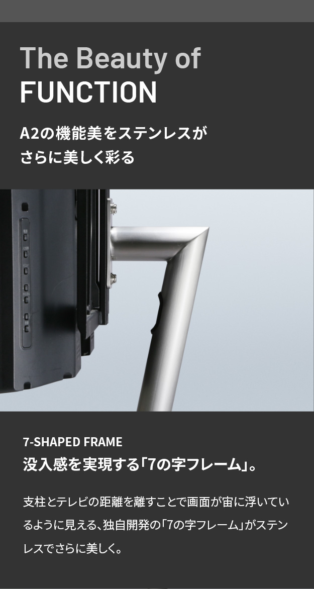 テレビ台 WALL テレビスタンド A2 STAINLESS ラージタイプ 45