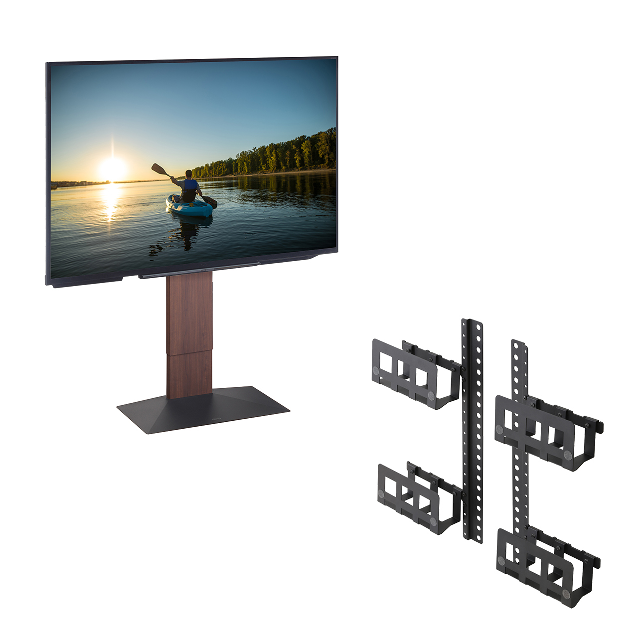 美品　WALL マルチデバイスホルダー EQUALS テレビ台 セット WALL 壁寄せテレビスタンド 32〜80v対応