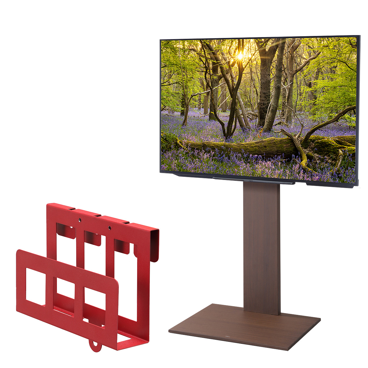 WALL V2 ハイタイプ ウォールナット×ブラック※HDDホルダー付 Amazon | EQUALS イコールズ テレビ台 壁寄せテレビスタンド