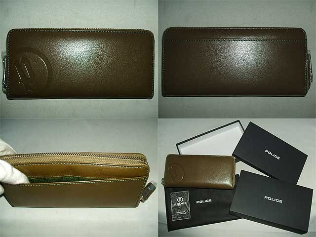 POLICE（ポリス） バッファローシリーズ ラウンドファスナー式長財布