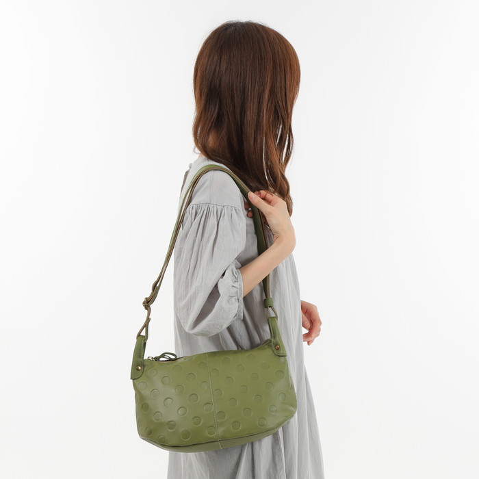 unsignet アンシグネ 55211 ドット柄ショルダーバッグ un signet（アンシグネ） un signet 55211 日本製 カウレザードット柄